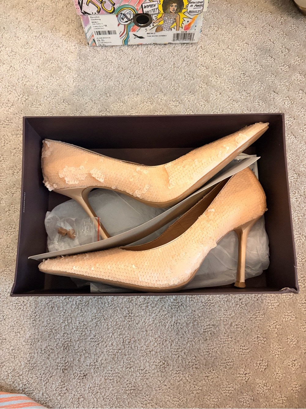 Jeffrey Campbell Blush Sequin Pointed-Toe Stiletto Pumps